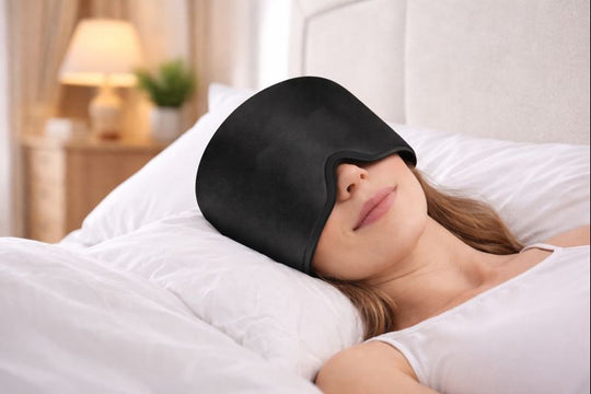 Migraine relief ice cap designed for effective cold therapy and pain relief, featuring a sleek black design for comfortable use.