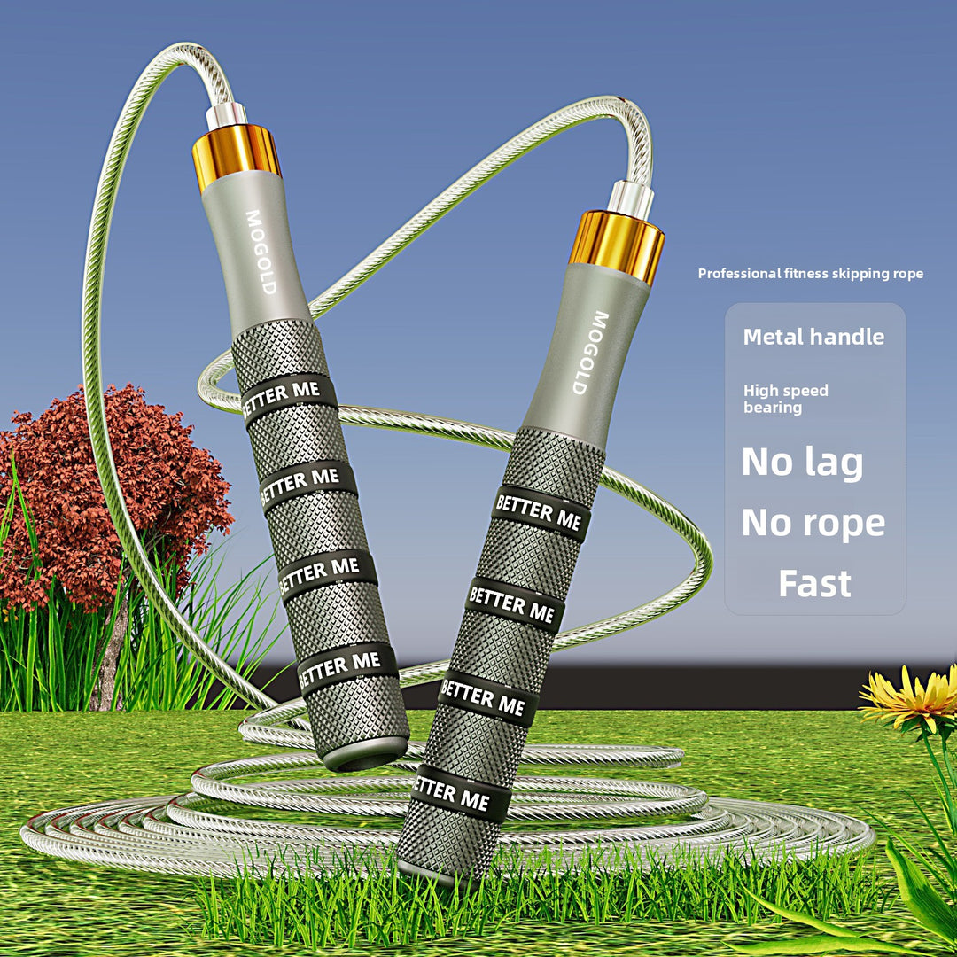 Colorful skipping rope with durable handles and a sleek design, perfect for fitness and exercise routines.