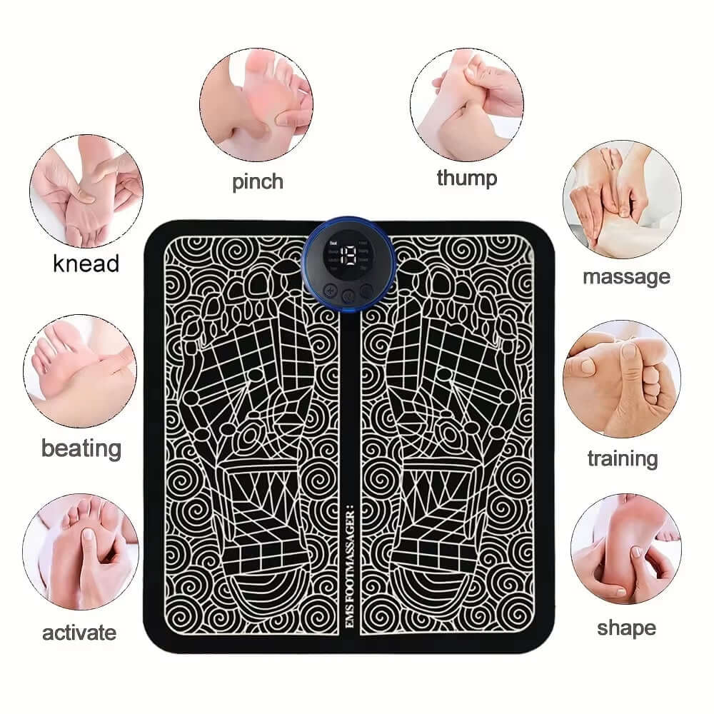 Electric Foot Massager Pad Muscle Massage Relaxation Trainer for Massage Fitness Outdoor Sport Home Family Relax