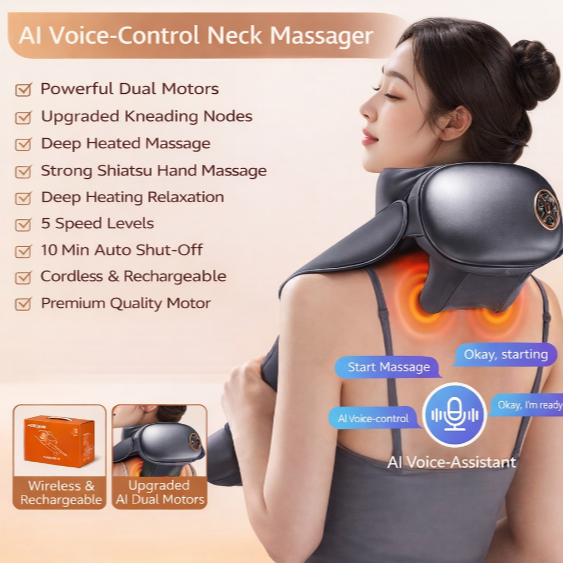 Neck Massager | Shiatsu Hot Compress Pain Relief