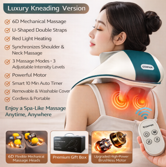 Neck Massager | Shiatsu Hot Compress Pain Relief