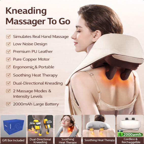 Neck Massager | Shiatsu Hot Compress Pain Relief