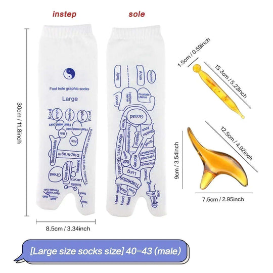 Foot Massage Acupressure Socks Relieve Tired Feet Socks Acupoint Foot Massager Reflexology Socks Physiotherapy Foot Care Tool