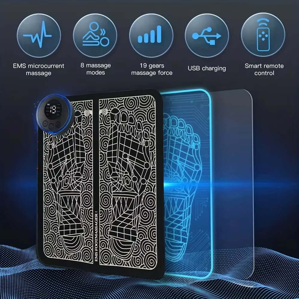 Electric Foot Massager Pad Muscle Massage Relaxation Trainer for Massage Fitness Outdoor Sport Home Family Relax