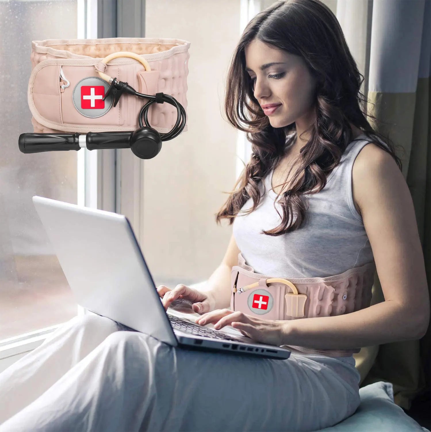 Adjustable Decompression Brace for Osteoporosis Scoliosis Support Seniorspine Relief Belt Air Traction Spinal Relief