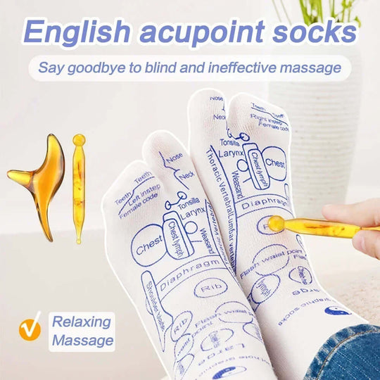 Foot Massage Acupressure Socks Relieve Tired Feet Socks Acupoint Foot Massager Reflexology Socks Physiotherapy Foot Care Tool