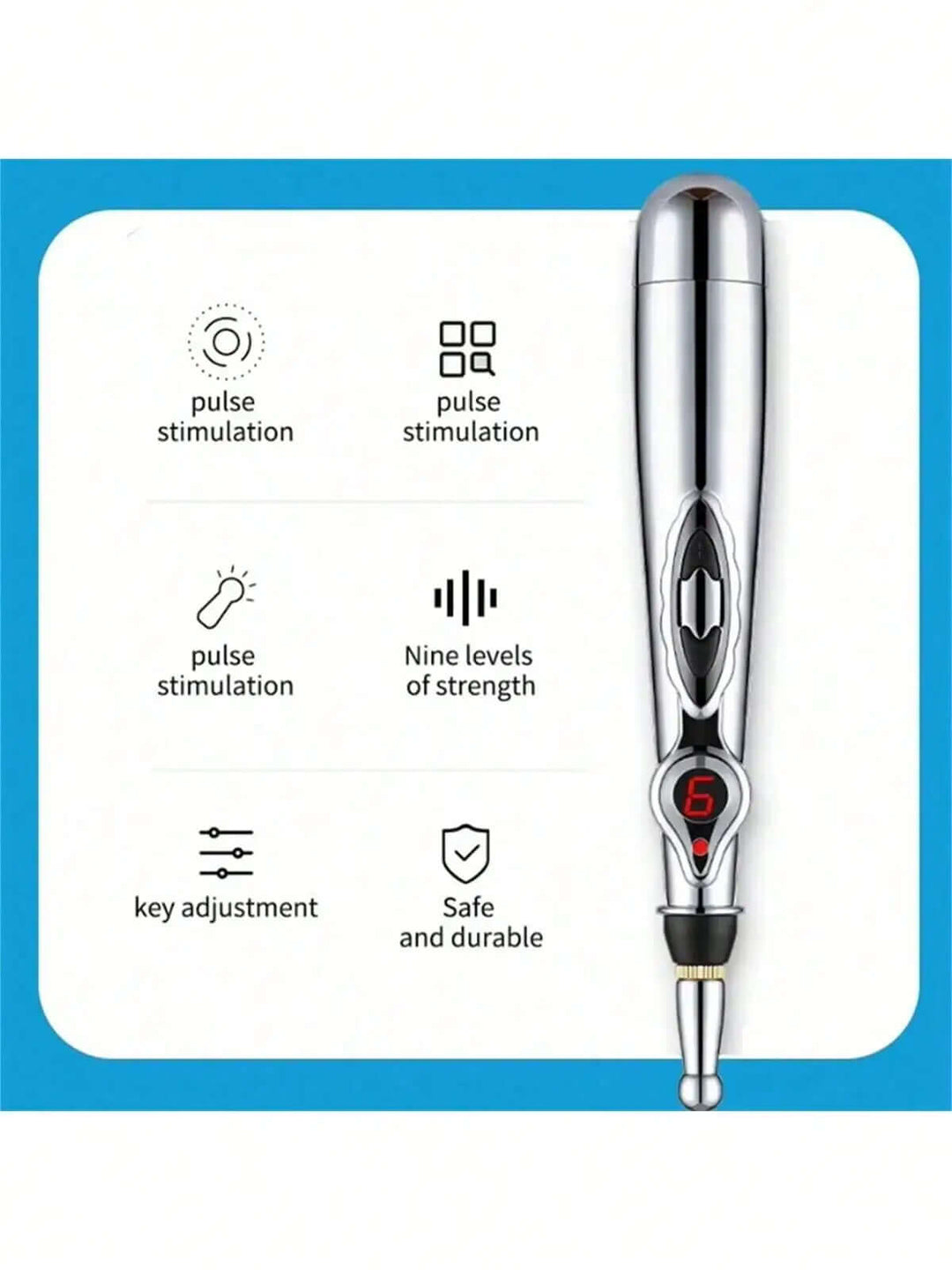 Portable Massage Cushion, Massage Sticker, & Massage Pen Combo Set for Neck, Shoulders & Full Body