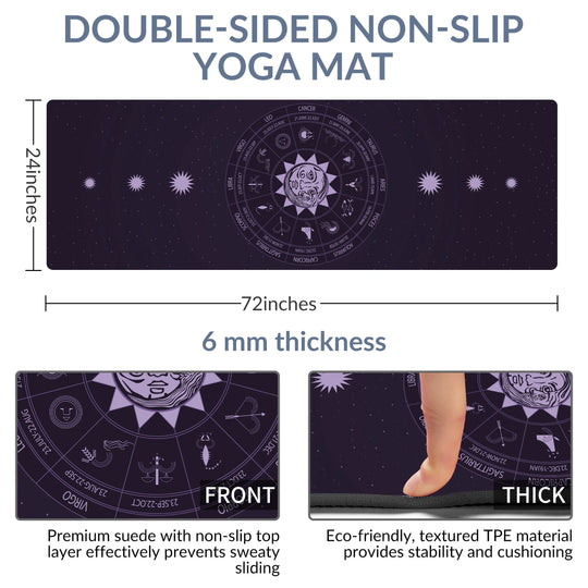 Yoga Mat Premium 6Mm Printting Thick Non Slip Exercise & Fitness Mat for All Types of Yoga, Pilates & Floor Workouts (72" X 24" X 6Mm Thick)
